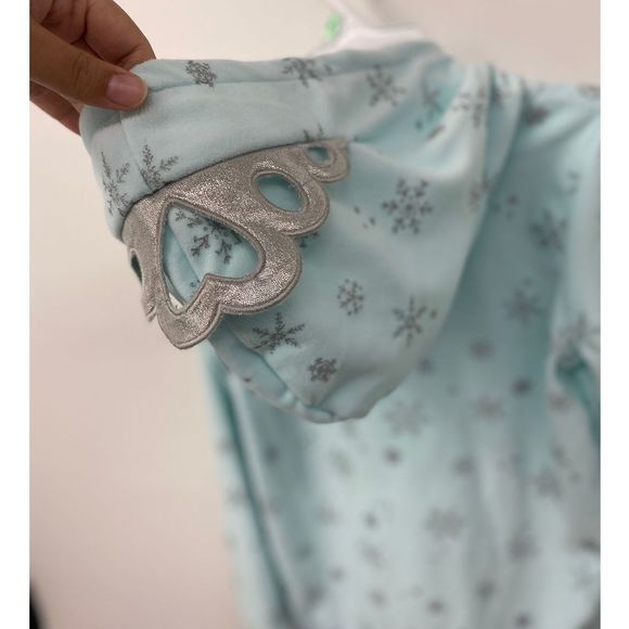 Carter's Teal Snowflake Fleece Hooded Sweater - Picture 5 of 12